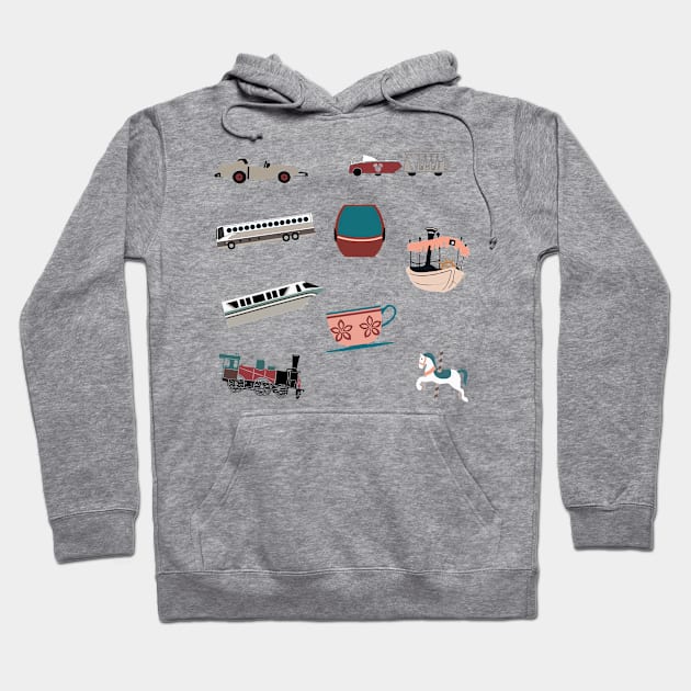 The Happiest Transportation on earth Hoodie by Wenby-Weaselbee